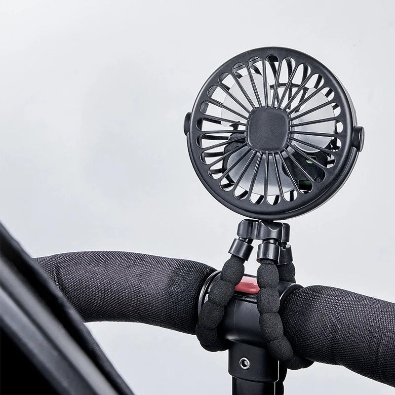 Baby Stroller Fan Rechargeable Battery Operated Portable USB Fan Mini Handheld Clip on Fan for Car Seat Crib Stroller Accessorie