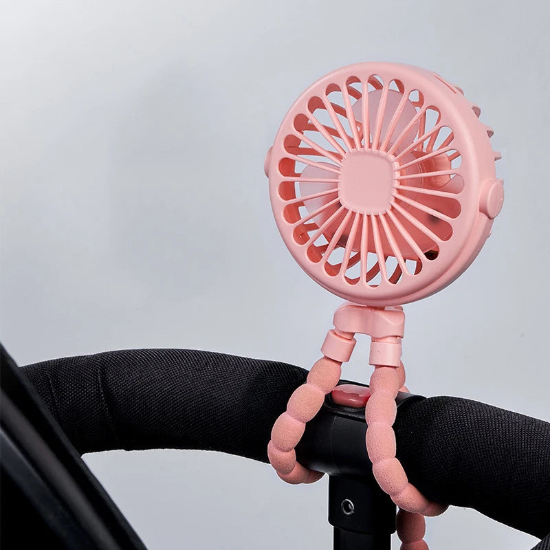 Baby Stroller Fan Rechargeable Battery Operated Portable USB Fan Mini Handheld Clip on Fan for Car Seat Crib Stroller Accessorie